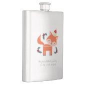 Flasque Renard Orange À Santa Hat Joli Noël Whimsical (Droite)