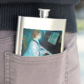 Flasque Renoir femme à l'impressionniste Vintage de piano (En situation)