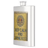 Flasque Restez calme et buvez de la bière (Gauche)