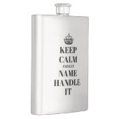 Flasque Restez calme et laissez-le manipuler drôle acier p (Droite)