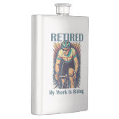 Flasque Retraité Mon Travail Est De Faire Du Vélo (Droite)