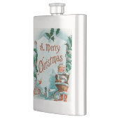 Flasque Retro Vintage Noël Cool Père Noël Salutation (Gauche)