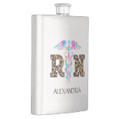 Flasque "RN" en Empreinte de léopard - Logo Médicale color (Droite)