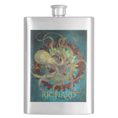 Flasque Robinet à vapeur Octopus & Clockwork Gears (devant)