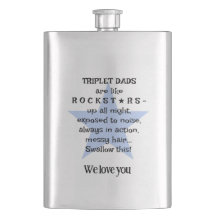 Rockstar Papa, Cadeau Pour Triplet Daddy, Personna
