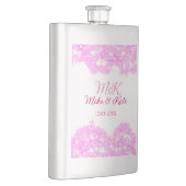 Flasque rose ajouter nom de couple date monogramme parties (Droite)