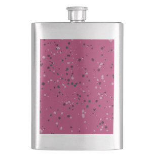 Flasque Rose Chaud Avec Confettis