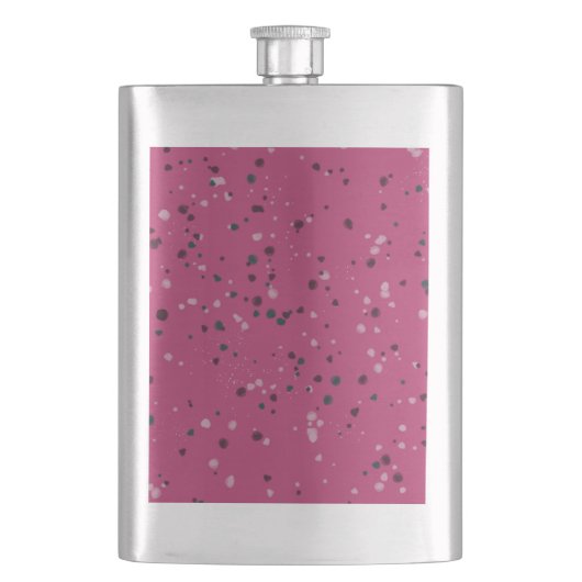 Flasque Rose Chaud Avec Confettis (devant)