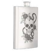 Flasque Rose de Crâne et Serpent (Droite)