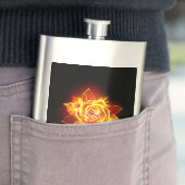 Flasque Rose de feu en fleurs (En situation)