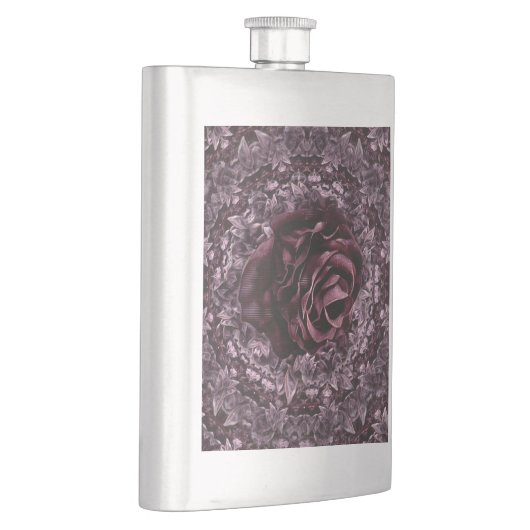 Flasque Rose Mandala (Droite)