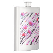 Flasque *~* Rose or blanc rose lavande Motif (Droite)