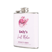 Flasque rose personnalisé pour le dernier week-end (Gauche)