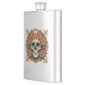 Flasque Roses Orange Et Cranium (Gauche)