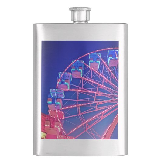 Flasque Roue Ferris bleue et rouge (devant)