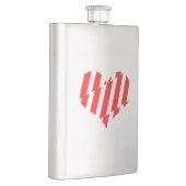 Flasque Rouge Abstrait n Blancs Valentine Coeur (Droite)