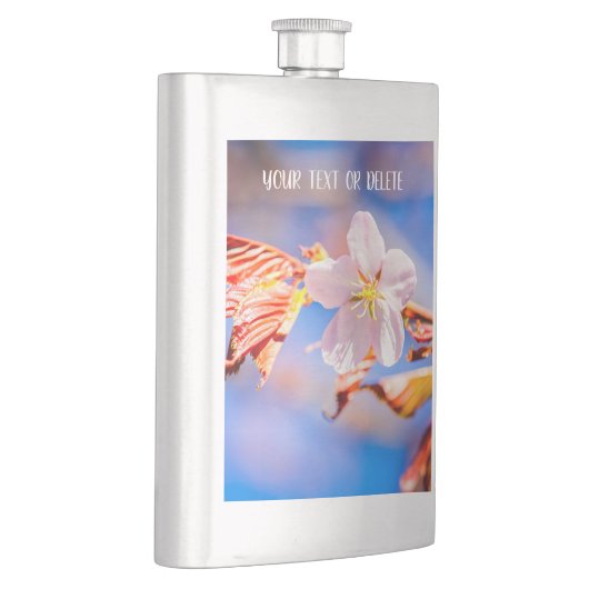 Flasque Rouge Sakura bleu ciel (Droite)