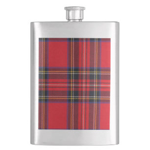 Flasque Royal Stewart tartan rouge noir plaid
