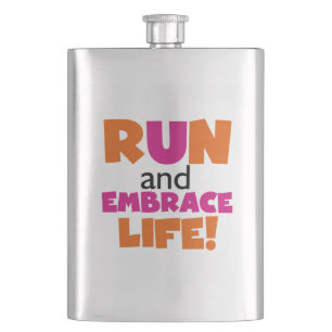 Flasque Run and Embrassez Life Orange Pink
