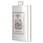 Flasque Rustique Moderne Montagnes Custom Groomsman (Gauche)