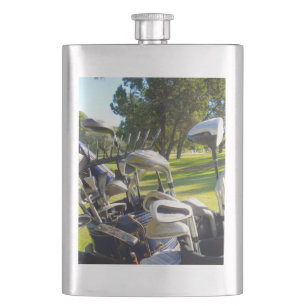 Flasque Sac Plein De Clubs De Golf, Classique Hip Flask