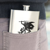 Flasque Saint Michael et Dragon (En situation)