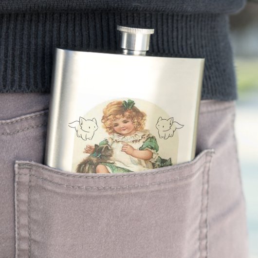 Flasque Saint Patrick's Day Flask chaton (En situation)