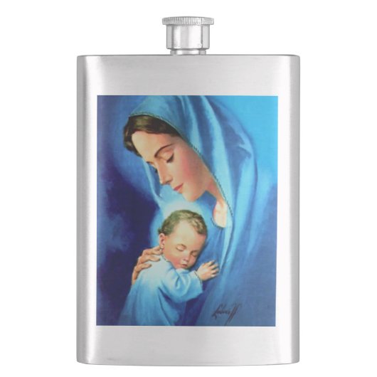 Flasque Sainte Vierge Marie avec Bébé Jésus (devant)