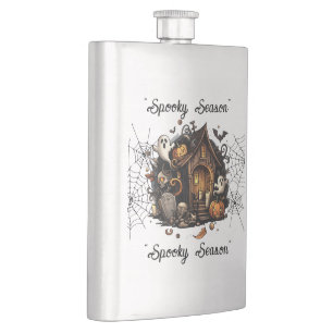 Flasque Saison Spoky Haunted Maison Halloween classique Fl
