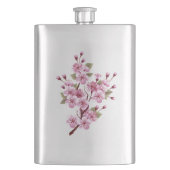 Flasque Sakura rose sur la peinture Arrière - plan (devant)