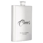 Flasque Salue script personnalisé élégant chic mariage fav (Droite)