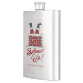 Flasque Santa Bottoms Up Fête de Noël drôle de fête de vac (Gauche)