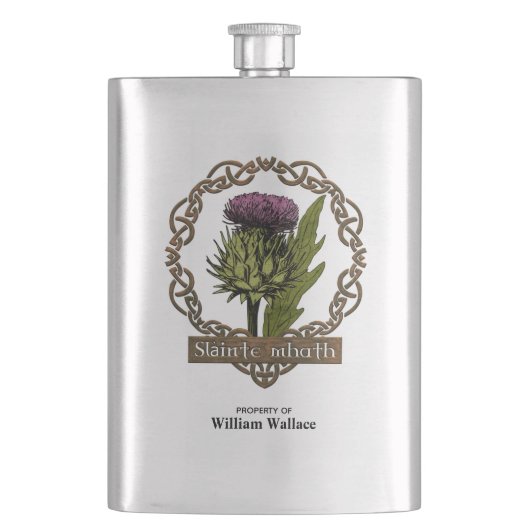 Flasque Scottish Thistand and Scots Gaelic Toast (devant)