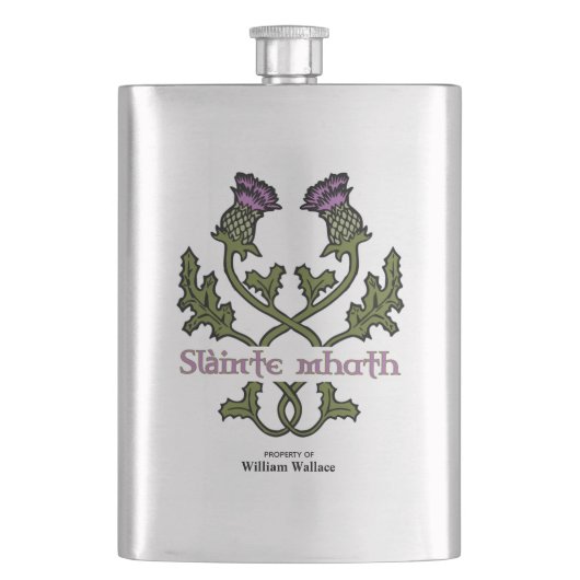 Flasque Scottish Thistand and Scots Gaelic Toast (devant)