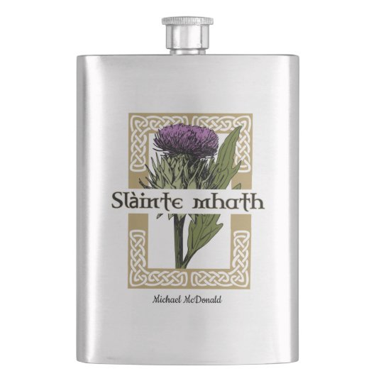 Flasque Scottish Thistand and Scots Gaelic Toast (devant)