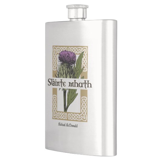 Flasque Scottish Thistand and Scots Gaelic Toast (Gauche)