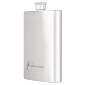 Flasque Script élégant Monogramme moderne personnalisé (Gauche)