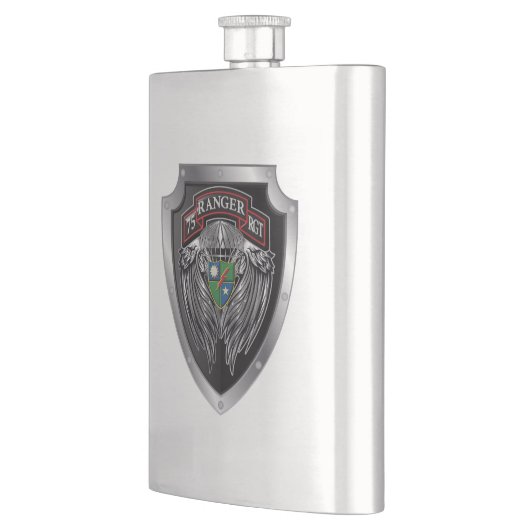 Flasque Scroll régimentaire du 75e Ranger (Gauche)