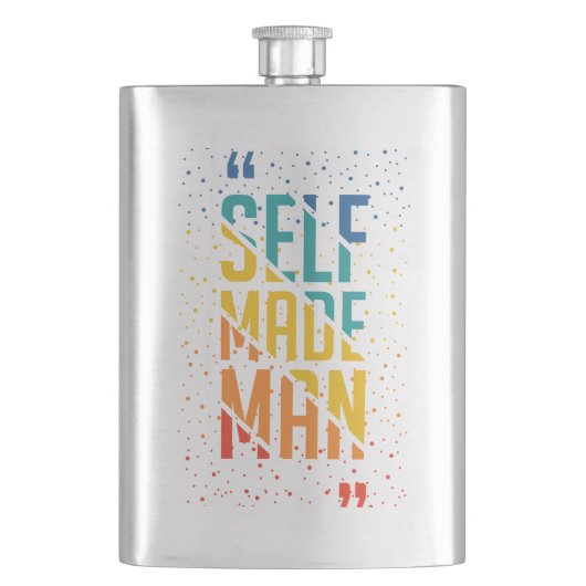 Flasque Self Made Man | Funny LGBTQ | Pride Month (devant)