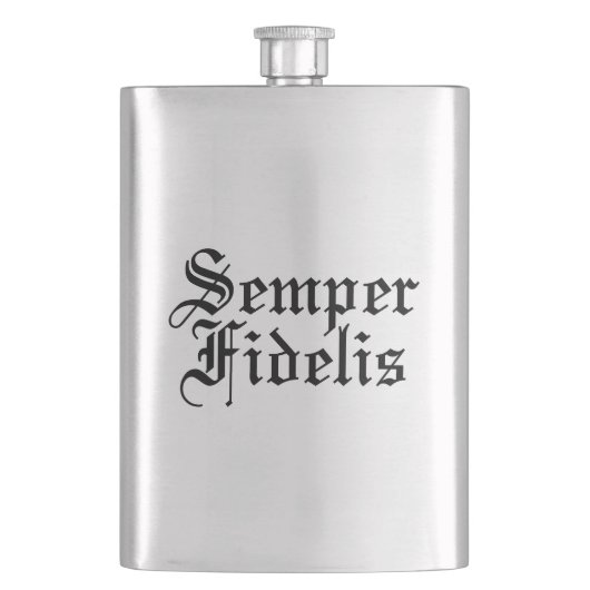 Flasque Semper Fidelis - Expression latine (devant)