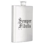 Flasque Semper Fidelis - Expression latine (Droite)