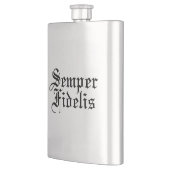Flasque Semper Fidelis - Expression latine (Gauche)