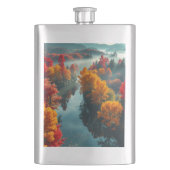 Flasque Serene River Shore Reflection Nature Art  (devant)