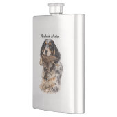 Flasque Setter anglais, chasse à la bécasse , Art canin (Gauche)