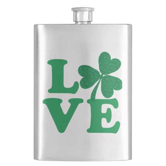 Flasque Shamrock d'amour (devant)