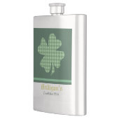 Flasque Shamrock de chèques verts personnalisé (Gauche)