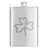 Flasque Shamrock de texte Bagpipes (devant)