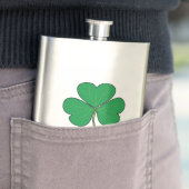 Flasque Shamrock Green Clover Irlande Celtic Irish Nom (En situation)