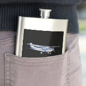 Flasque Silhouette de Cessna classique de l'aéronef volant (En situation)