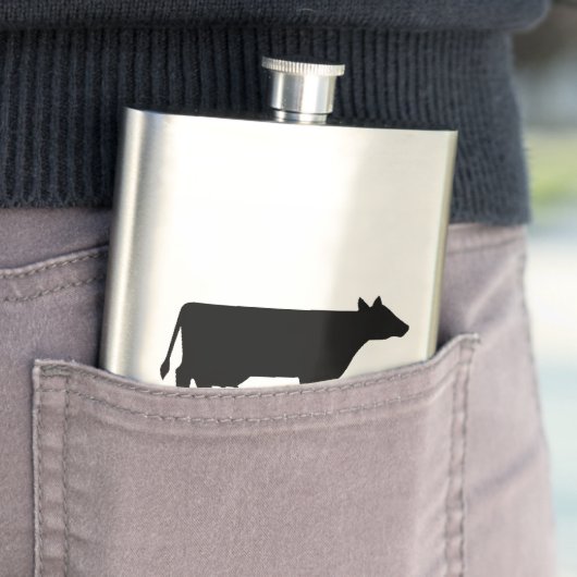 Flasque Silhouette de vache (En situation)